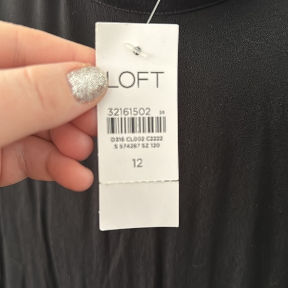 Loft Long Sleeve Mock Neck Midi Dress size 12 NWT - Picture 6 of 6